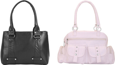 

Lady bar Shoulder Bag(White, Black), Black;white