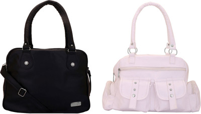 

Lady bar Shoulder Bag(White, Black), Black;white