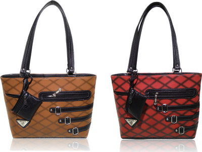 

AZED Collections Shoulder Bag(Brown, Red)