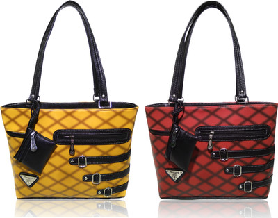 

AZED Collections Shoulder Bag(Yellow, Red), Red;yellow