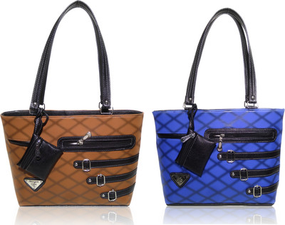 

AZED Collections Shoulder Bag(Brown, Blue), Blue;brown