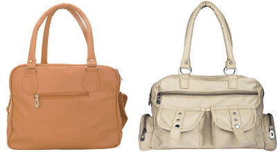 

Lady bar Shoulder Bag(Beige, Tan)