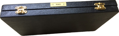 

Oscar Leather Finished Velvet Ring Display Jewelry Organizer Case Tray Ring Storage Box Holder Black with Lock Jewellery Organizer( )