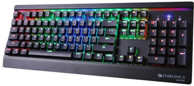 

Zebronics MAX PRO MECHANICAL USB WIRED KEYBOARD Wired USB Gaming Keyboard(Black)