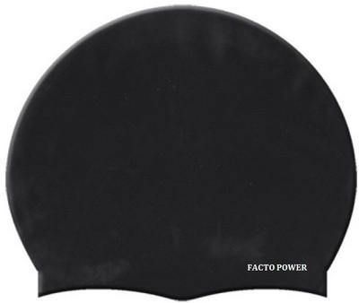 Facto Power BLACK COLOR SWIMMING CAP Swimming Cap(Black, Pack of 1)