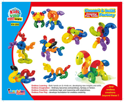 

Kids Villa Imagi Learn Connect & Build - Amazing Fun Tubes(Multicolor)