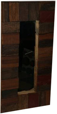 

Online Art Effects Mirror Frame Re-Cycle WOOD STRIPPED Decorative Mirror(Contemporary)