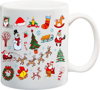 

ME&YOU Gifts On Merry Christmas For Father Mother Husband Wife Brother Sister Friends (IZ17-VK-MU-01215) Printed Ceramic Mug(325 ml), Multicolor