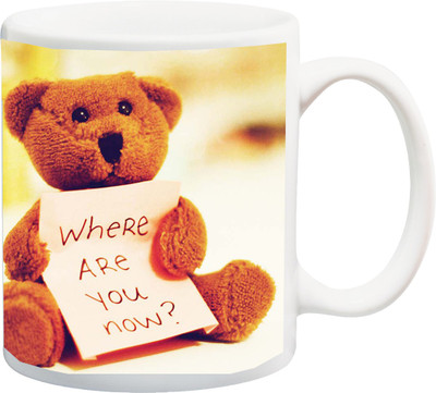 ME&YOU Gifts On Anniversay, Birthday, Valentine's Day For Husband Wife Friends Boyfriend Girlfriend Lover (IZ17-VK-MU-0709) Where Are You Now Printed Ceramic Coffee Mug(325 ml)