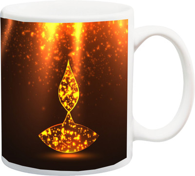 ME&YOU Happy Diwali Gifts For Brother Sister Mother Grand Father Grand Mother (IZ17-VK-MU-0167) Printed Ceramic Coffee Mug(325 ml)