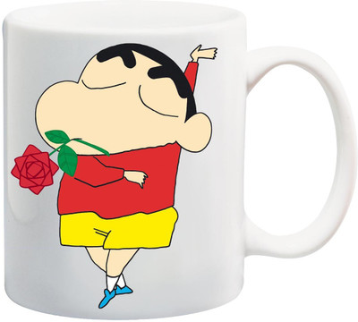 

ME&YOU Gifts For Cousin Niece Children Kids Boy Girl Sister Brother Nephew On Happy Birthday (IZ17-VK-MU-01011) Shinchan With Dancing Printed Ceramic Mug(325 ml), Multicolor