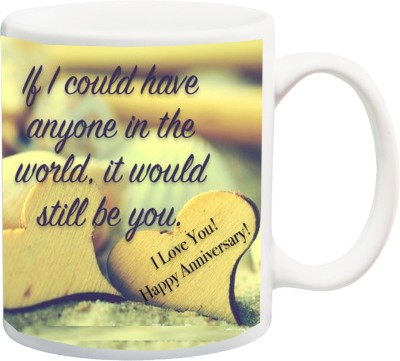 

ME&YOU Gift for Couple Lover Husband Wife Girlfriend Boyfriend Fiancée Fiancé On Anniversary (IZ17-CK-MU-525) Printed Ceramic Mug(325 ml), Multicolor;white