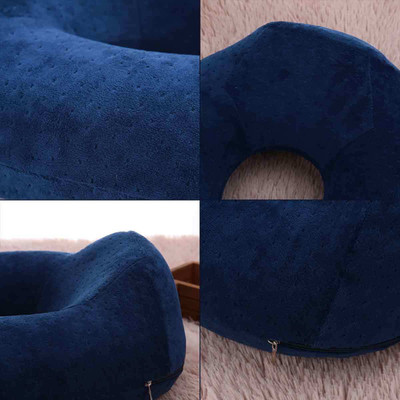 

House of Quirk U Shape Foam Neck Pillow(Navy Blue)