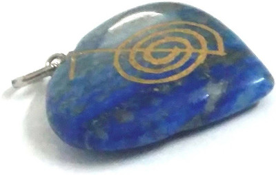 AIR9999 LAPIS LAZULI STONE CHO KU REI ENGRAVED HEART SHAPED PENDANT Lapis Lazuli Crystal Pendant