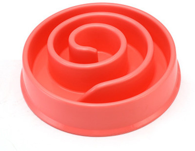 

Sri Slow Feeder Bowl, Healthy Diet, Natural, Funny, Interactive Bloat Stop Dog Bowl, Eco-friendly Durable Non Toxic Fiber Slow Feed Dog Bowl (Coral Pink) Round Plastic Pet Bowl(250 ml Pink)