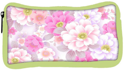 

Snoogg Eco Friendly Canvas Floral Background Designer Student Pen Pencil Case Coin Purse Pouch Cosmetic Makeup Bag (GREEN) Pouch(Multicolor)