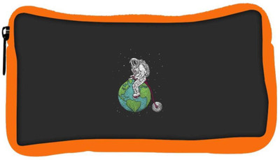 

Snoogg Eco Friendly Canvas Astronaut Designer Student Pen Pencil Case Coin Purse Pouch Cosmetic Makeup Bag (ORANGE) Pouch(Multicolor)