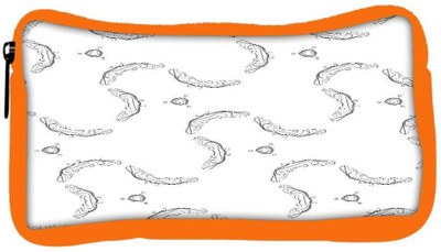 

Snoogg Eco Friendly Canvas Grey Germs Designer Student Pen Pencil Case Coin Purse Pouch Cosmetic Makeup Bag (ORANGE) Pouch(Multicolor)
