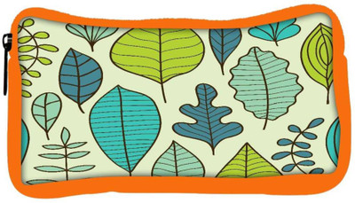 

Snoogg Eco Friendly Canvas Abstract Leaves Designer Student Pen Pencil Case Coin Purse Pouch Cosmetic Makeup Bag (ORANGE) Pouch(Multicolor)