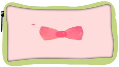 

Snoogg Eco Friendly Canvas Hand Drawn Pink Bow Student Pen Pencil Case Coin Purse Pouch Cosmetic Makeup Bag (GREEN) Pouch(Multicolor)