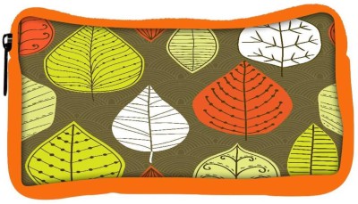 

Snoogg Eco Friendly Canvas Active Leaves Designer Student Pen Pencil Case Coin Purse Pouch Cosmetic Makeup Bag (ORANGE) Pouch(Multicolor)