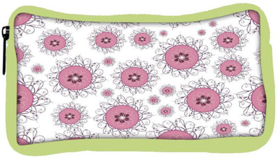 

Snoogg Eco Friendly Canvas Pink Circles Designer Student Pen Pencil Case Coin Purse Pouch Cosmetic Makeup Bag (GREEN) Pouch(Multicolor)