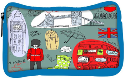 

Snoogg Eco Friendly Canvas London Doodles Student Pen Pencil Case Coin Purse Pouch Cosmetic Makeup Bag (BLUE) Pouch(Multicolor)