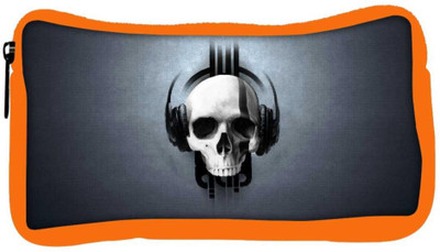 

Snoogg Eco Friendly Canvas Music Skull Headphones Designer Student Pen Pencil Case Coin Purse Pouch Cosmetic Makeup Bag (ORANGE) Pouch(Multicolor)