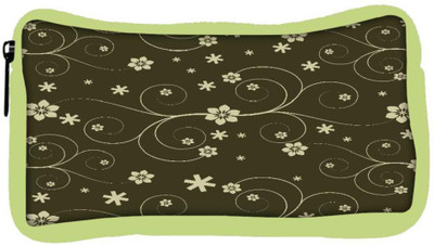 

Snoogg Eco Friendly Canvas Cream Flower Designer Student Pen Pencil Case Coin Purse Pouch Cosmetic Makeup Bag (GREEN) Pouch(Multicolor)