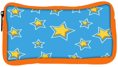

Snoogg Eco Friendly Canvas Yelow Star Blue Pattern Designer Student Pen Pencil Case Coin Purse Pouch Cosmetic Makeup Bag (ORANGE) Pouch(Multicolor)