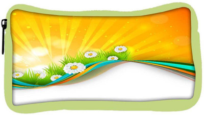 

Snoogg Eco Friendly Canvas Abstract Summer Background Student Pen Pencil Case Coin Purse Pouch Cosmetic Makeup Bag (GREEN) Pouch(Multicolor)