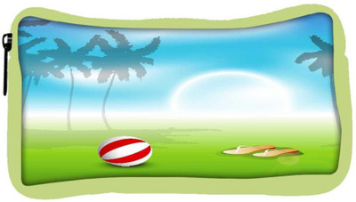 

Snoogg Eco Friendly Canvas Abstract Summer Background Student Pen Pencil Case Coin Purse Pouch Cosmetic Makeup Bag (GREEN) Pouch(Multicolor)