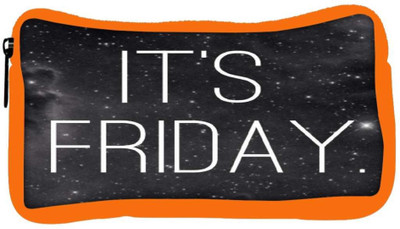 

Snoogg Eco Friendly Canvas Its Friday! Student Pen Pencil Case Coin Purse Pouch Cosmetic Makeup Bag (ORANGE) Pouch(Multicolor)
