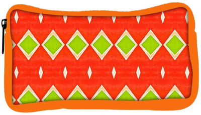 

Snoogg Eco Friendly Canvas Green Diamond Designer Student Pen Pencil Case Coin Purse Pouch Cosmetic Makeup Bag (ORANGE) Pouch(Multicolor)