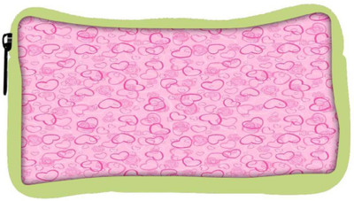 

Snoogg Eco Friendly Canvas Pink Hearts Designer Student Pen Pencil Case Coin Purse Pouch Cosmetic Makeup Bag (GREEN) Pouch(Multicolor)