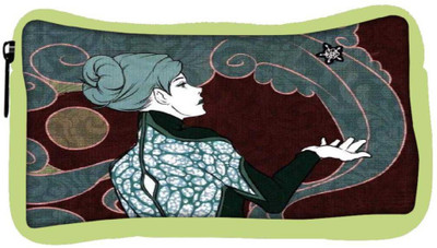 

Snoogg Eco Friendly Canvas Womensurrounded Student Pen Pencil Case Coin Purse Pouch Cosmetic Makeup Bag (GREEN) Pouch(Multicolor)