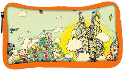 

Snoogg Eco Friendly Canvas Colorful City Drawing Designer Student Pen Pencil Case Coin Purse Pouch Cosmetic Makeup Bag (ORANGE) Pouch(Multicolor)