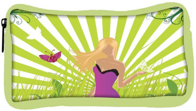 

Snoogg Eco Friendly Canvas Abstract Illustration Student Pen Pencil Case Coin Purse Pouch Cosmetic Makeup Bag (GREEN) Pouch(Multicolor)