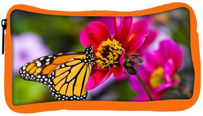

Snoogg Eco Friendly Canvas Yellow Butterfly In Shoo Flower Designer Student Pen Pencil Case Coin Purse Pouch Cosmetic Makeup Bag (ORANGE) Pouch(Multicolor)