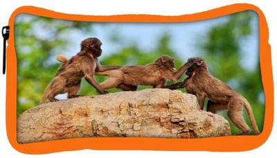 

Snoogg Eco Friendly Canvas Monkey Fighting Designer Student Pen Pencil Case Coin Purse Pouch Cosmetic Makeup Bag (ORANGE) Pouch(Multicolor)