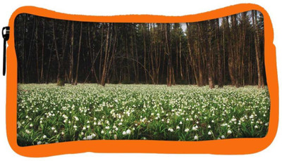 

Snoogg Eco Friendly Canvas White Flowers Designer Student Pen Pencil Case Coin Purse Pouch Cosmetic Makeup Bag (ORANGE) Pouch(Multicolor)
