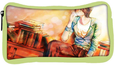 

Snoogg Eco Friendly Canvas Books Designer Student Pen Pencil Case Coin Purse Pouch Cosmetic Makeup Bag (GREEN) Pouch(Multicolor)