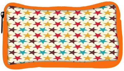 

Snoogg Eco Friendly Canvas Multicolor Star Pattern Designer Student Pen Pencil Case Coin Purse Pouch Cosmetic Makeup Bag (ORANGE) Pouch(Multicolor)
