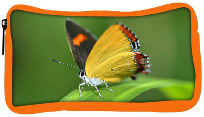 

Snoogg Eco Friendly Canvas Yellow Butterfly Designer Student Pen Pencil Case Coin Purse Pouch Cosmetic Makeup Bag (ORANGE) Pouch(Multicolor)