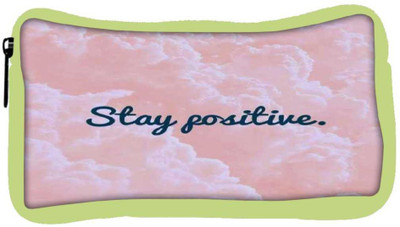 

Snoogg Eco Friendly Canvas Stay Positive Student Pen Pencil Case Coin Purse Pouch Cosmetic Makeup Bag (GREEN) Pouch(Multicolor)