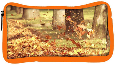 

Snoogg Eco Friendly Canvas Blowing Leaves Designer Student Pen Pencil Case Coin Purse Pouch Cosmetic Makeup Bag (ORANGE) Pouch(Multicolor)