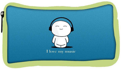

Snoogg Eco Friendly Canvas I Love My Music Designer Student Pen Pencil Case Coin Purse Pouch Cosmetic Makeup Bag (GREEN) Pouch(Multicolor)