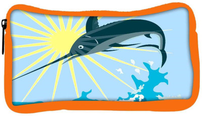 

Snoogg Eco Friendly Canvas Blue Marlin Fish Jumping Retro Student Pen Pencil Case Coin Purse Pouch Cosmetic Makeup Bag (ORANGE) Pouch(Multicolor)