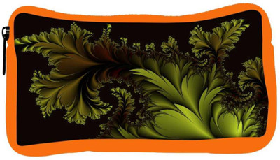 

Snoogg Eco Friendly Canvas Fractal Leaf Abstract Designer Student Pen Pencil Case Coin Purse Pouch Cosmetic Makeup Bag (ORANGE) Pouch(Multicolor)