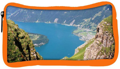 

Snoogg Eco Friendly Canvas Mountain View From The Top Designer Student Pen Pencil Case Coin Purse Pouch Cosmetic Makeup Bag (ORANGE) Pouch(Multicolor)